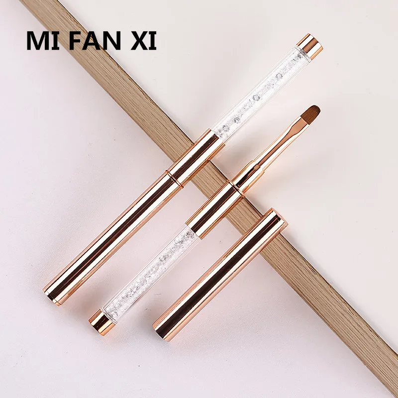 15Style Gradient Nail Brush Nails Liner Brush Carving Flat Round Head Nail Gel Painting Brushes Lines Liner Drawing Pen