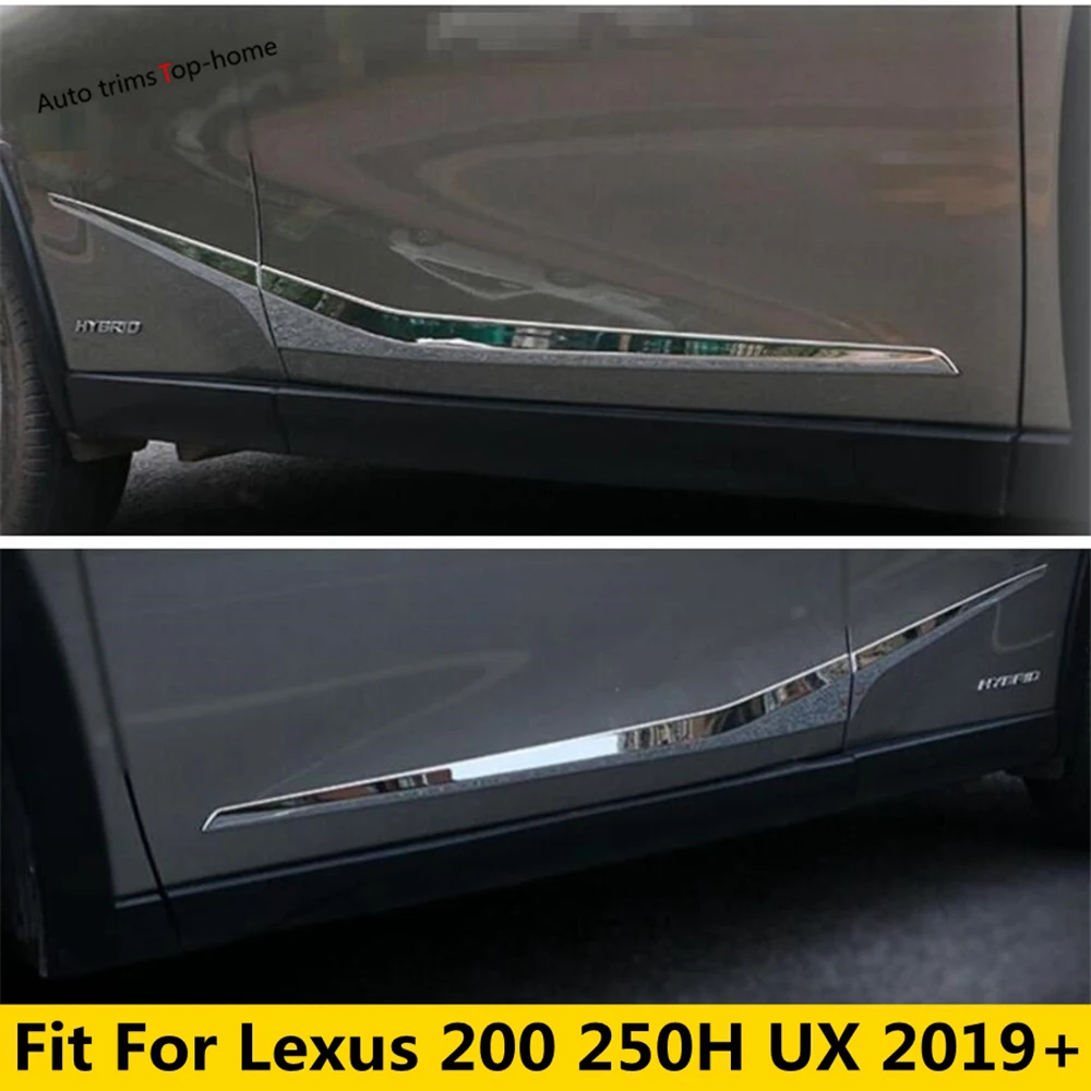 

Door Molding Body Bottom Stripes Cover Trim For Lexus UX 200 250H 2019 - 2024 ABS Chrome / Carbon Fiber Look Car Accessories