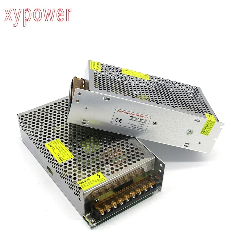 CN DC 12V 20A 250W Power Supply 200W 180W 18A 16A 15A 14A 12A 11A 10A 9A 8A 7A 6A 5A 4A 3A 2A Transformer 5V 24V 48V 110-220V