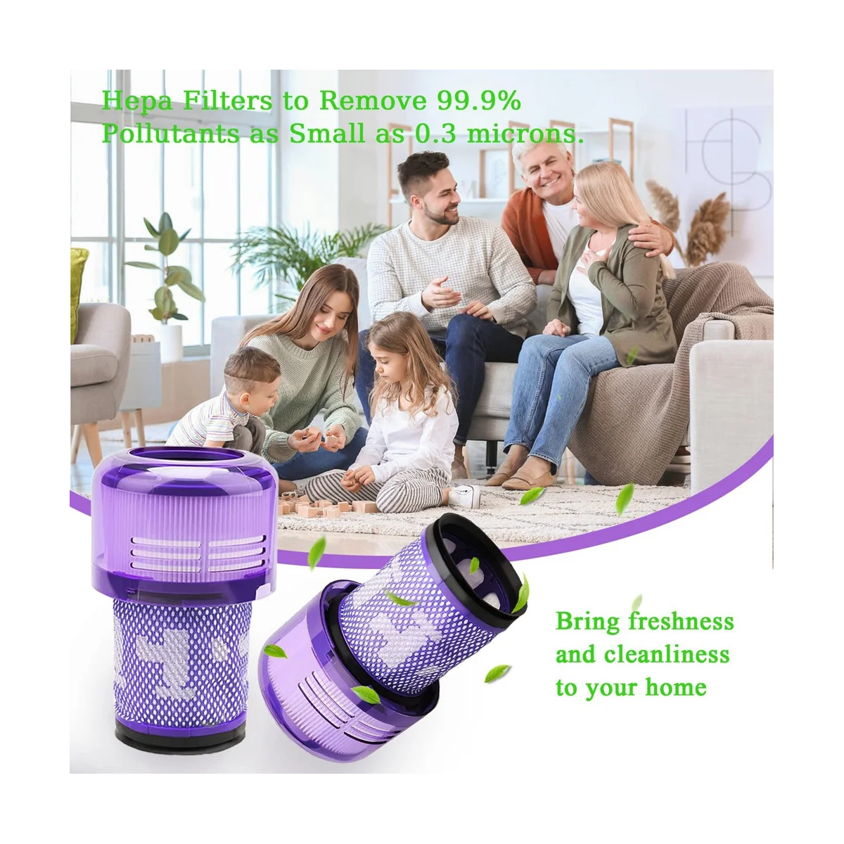 Replacement Part HEPA Filter Compatible for V12 Vacuum Cleaner Accessories Replace Parts 971517-01