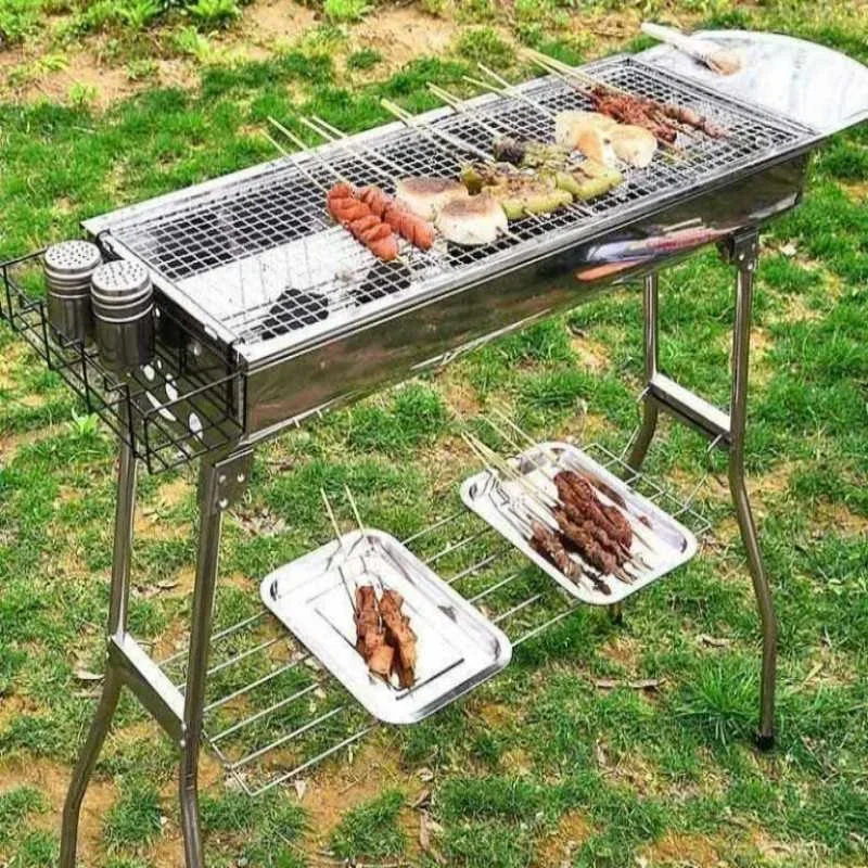 

Bbq Outdoor Large Multi-functional Disassembly Stainless Steel Household Charcoal Grill Churrasqueira Barbacoa Smoker Churrasco