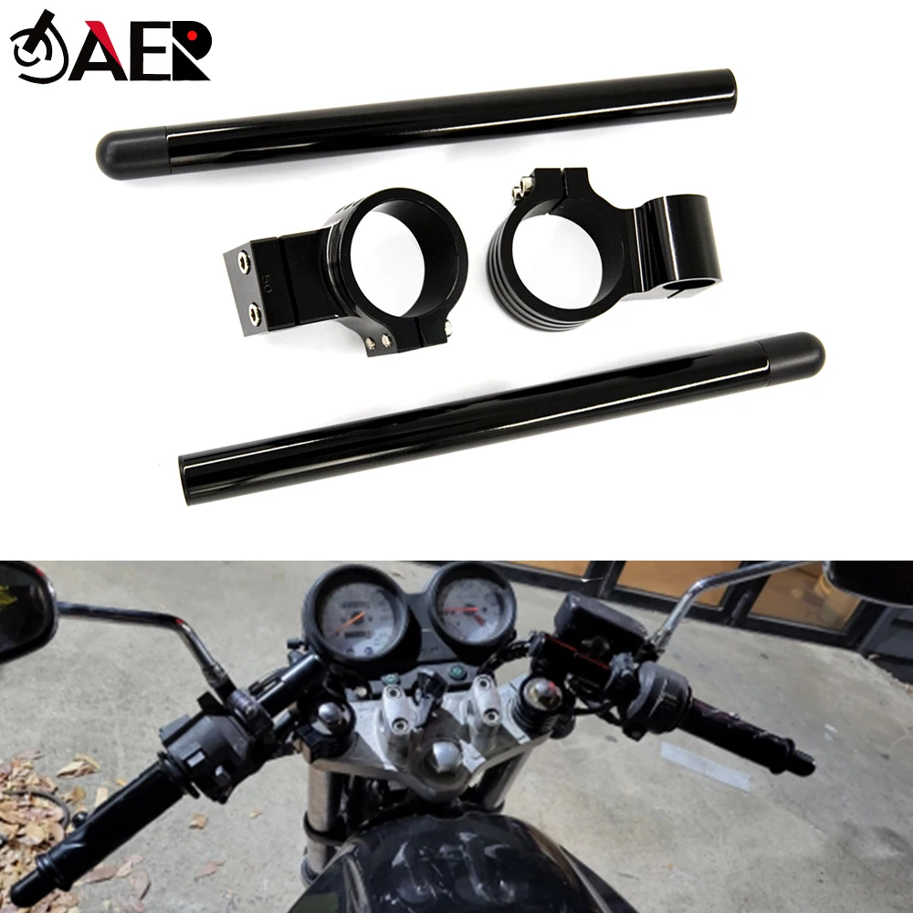 2 piece of Clip-ons Handle Bars CNC Riser Handlebar for Yamaha YZF R1 1998 - 2018 2017 2016 2015 2014 Adjustable 22MM Handlebars