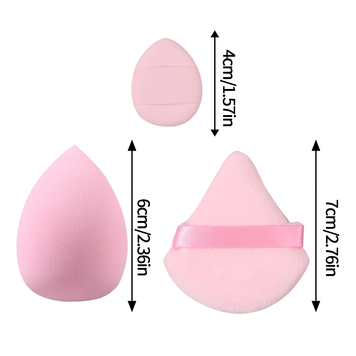 3/6PCS praktische make-up spons poederdons, superzachte grote spons ei + niet-plakkerige poedervormige poederdons