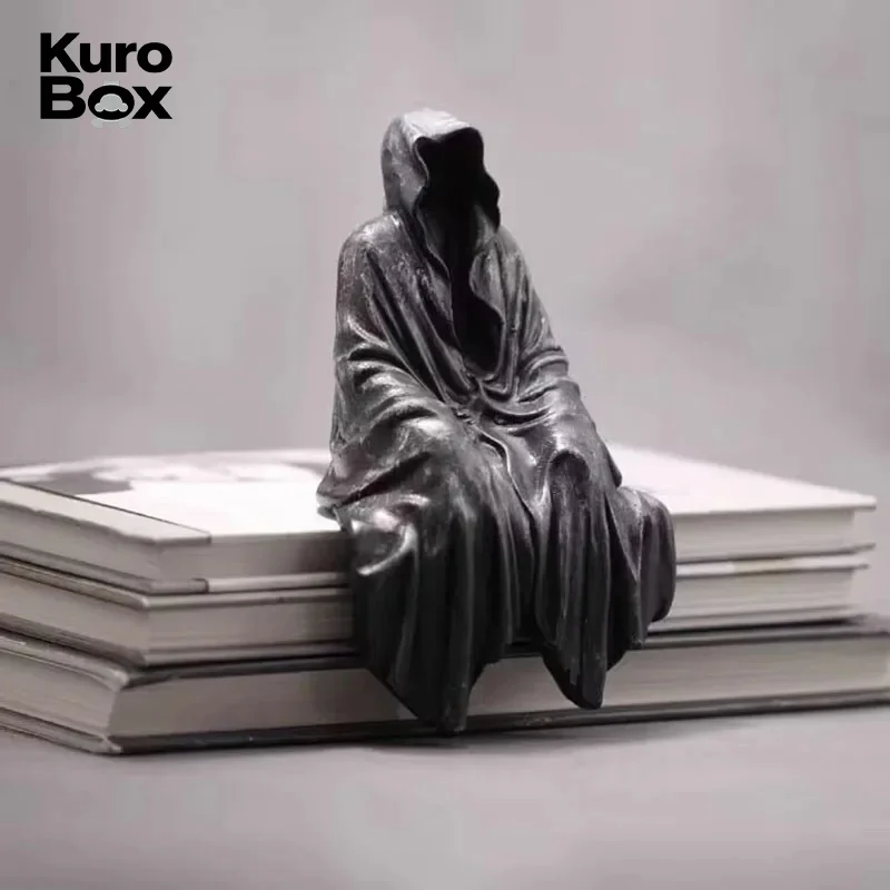 

Bald Chicken Dark Hooded Faceless Reaper Statue Resin Gothic Desktop Ornament For Home Office Desk Shelf Decor Gothic Collectors