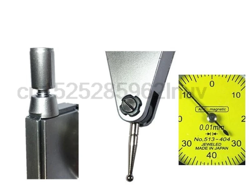 Wskaźnik wybierania CNC 513-404 analogowa dźwignia czujnik zegarowy dokładność 0.01 zakresu 0-0.8mm średnica 38mm 32mm narzędzia pomiarowe