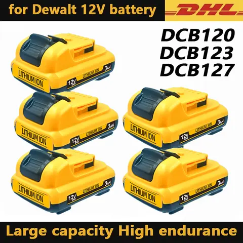 Für Dewalt DCB120 Lithium-Ionen-Akkus 12 V 2,0 Ah Akku, kabellos/wiederaufladbar, DCB124 DW089LG DCD701F2 Elektrowerkzeuge/Laser-Niveau