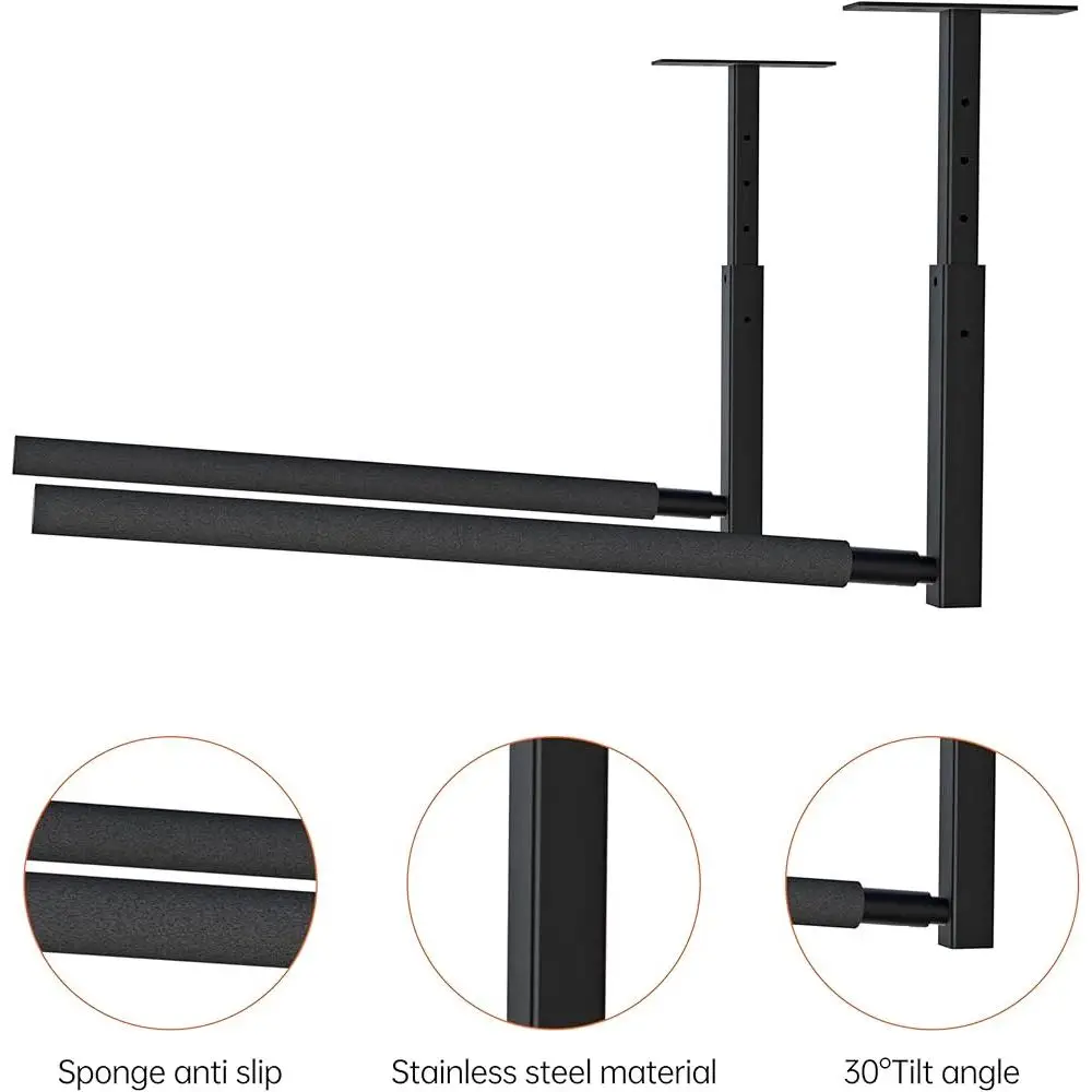 Adjustable Ceiling Rack Kayak Ladder Surfboard Storage Heavy Duty Garage Space Saver Overhead Organizer Easy Install