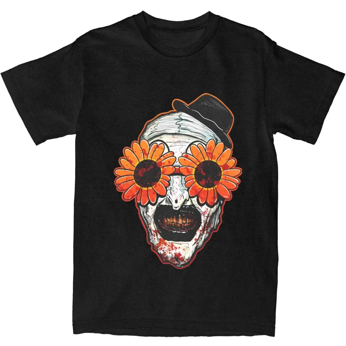 Art Crispies Terrifier Clown New Arrival T Shirt Men Women Scary Slasher Movie 100% Cotton Tee Shirt Clothing