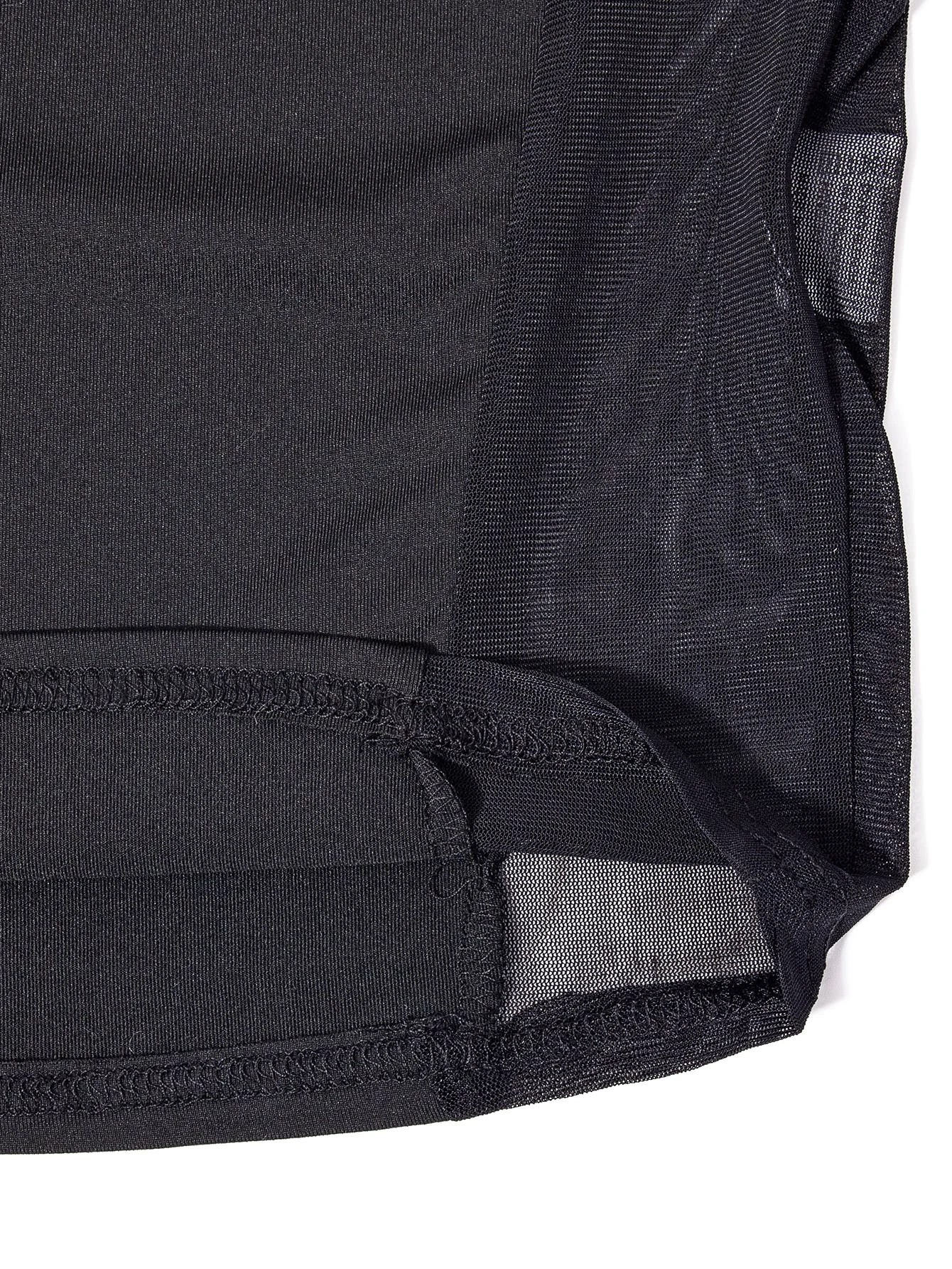 Frauen Mesh Spleißen Einfarbig Abnehmen Sexy Kleid Party Kleid – Detail 5