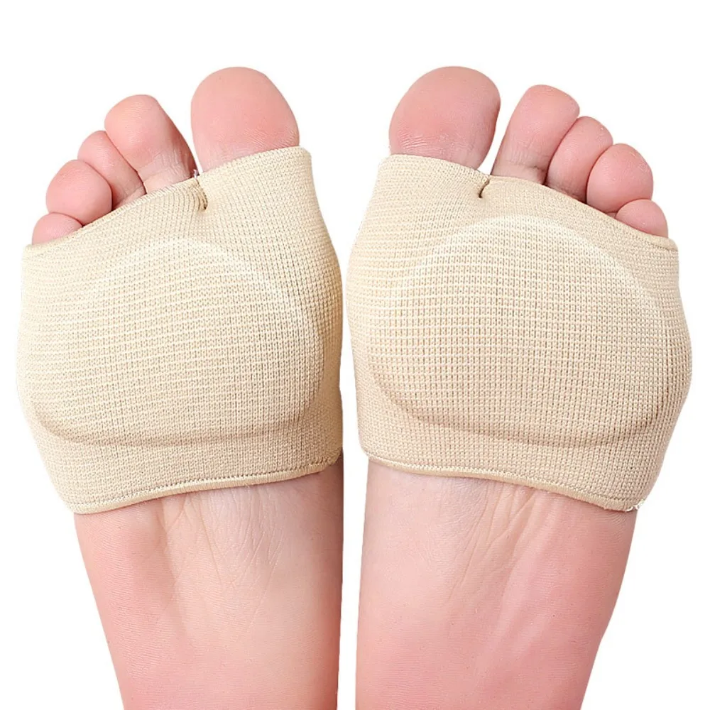 1 Pair Soft Gel Forefoot Gel Pad Fabric Sleeves Ball Support Metatarsal Pads Orthopedic Comfort Foot Pain Relief Pads