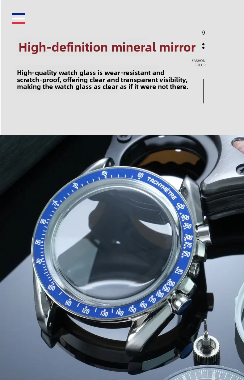 42mm Stainless Steel Moon Watch Case+Rubber Strap Mod Kit for Omega & Swatch MoonSwatch Metal Case Waterproof Bracelets parts