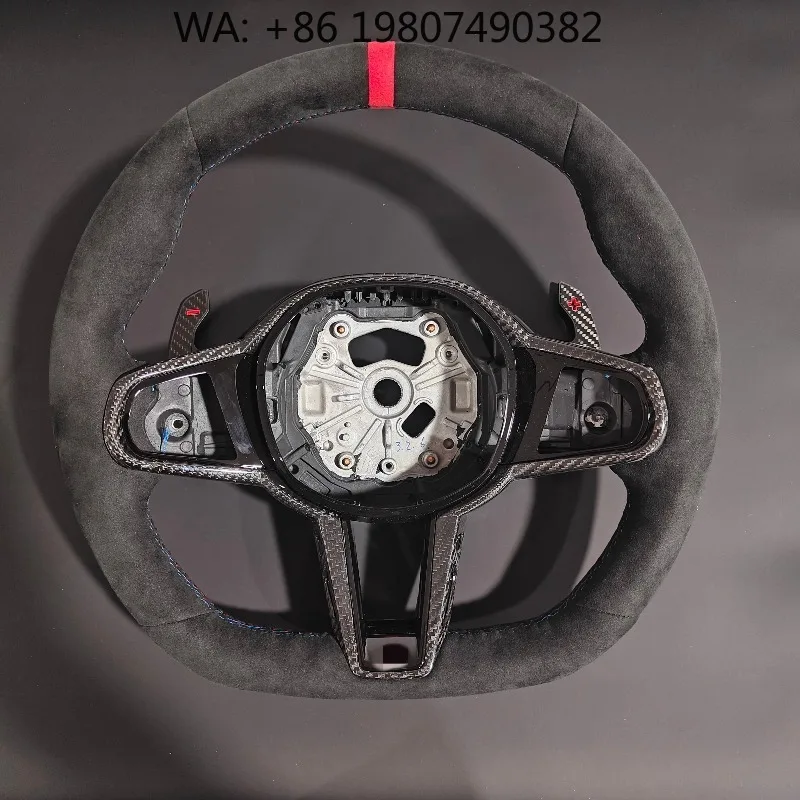

White Leather LED Smart Steering Wheel Custom M Sport For Compact High Performance Auto Interior Refit