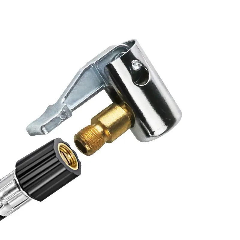 1Piece Tire Inflaction Chuck Car Mounted Handle Type Inflation Clamp Hand Pressure Air Nozzle Tire Inflator Adapter Clamp