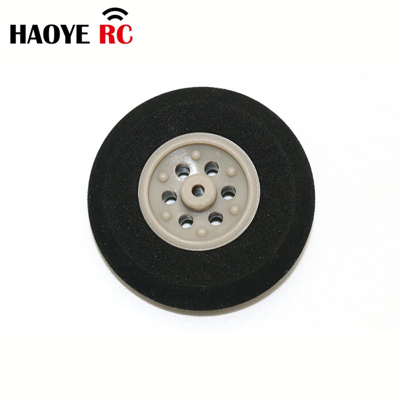 Haoye 2 Pcs/Lot Tail Wheels Sponge Tire landing gear wheel  Color Grey For RC Aircraft Model Accessories D25-53mm