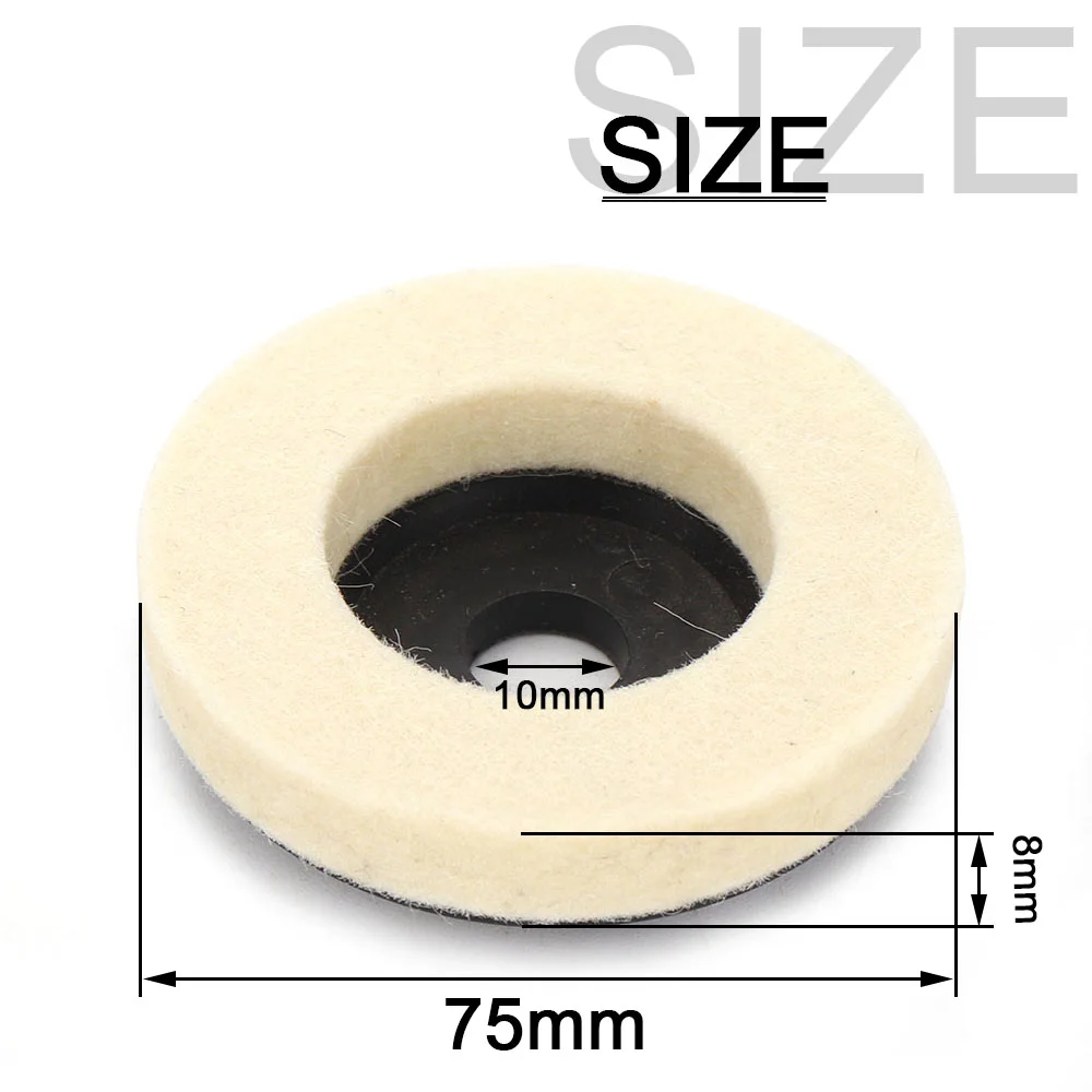 1/5/10pcs 3inch Wool Polishing Wheel Polishing Pads 75mm Angle Grinder Wheel Felt Polishing Disc for Metal Marble Glass Ceramic