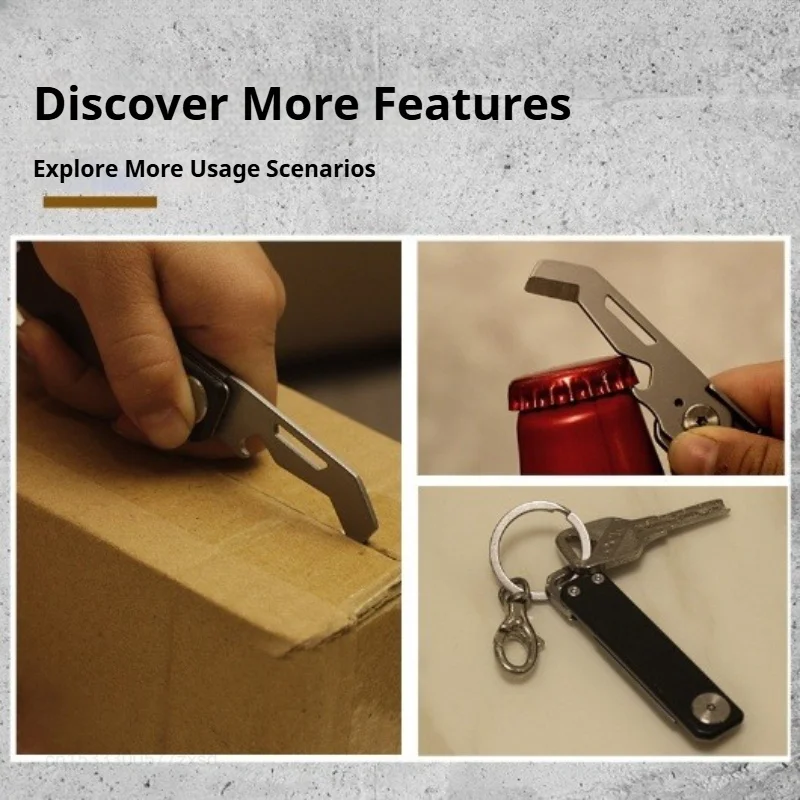 Portable Folding Knife Multi-Functional Keyring Beer Starter Bottle Open Tool Universal Beer Bottle Opener Sturdy Durable Favors