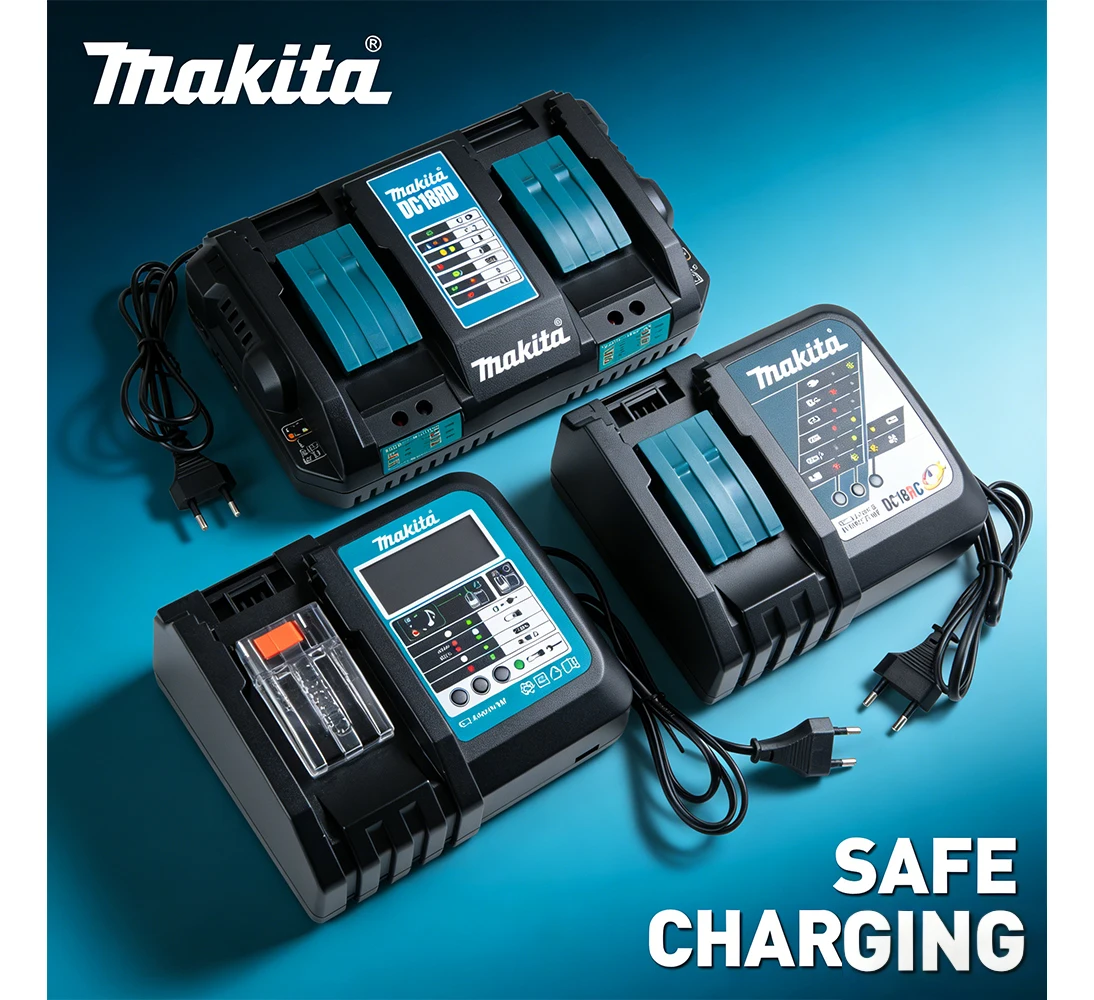 

DC18RC Rapid Battery Charger Compatible with Makita 14.4V-18V Li-ion Battery BL1415 BL1430 BL1815 BL1830B BL1850B BL1860B