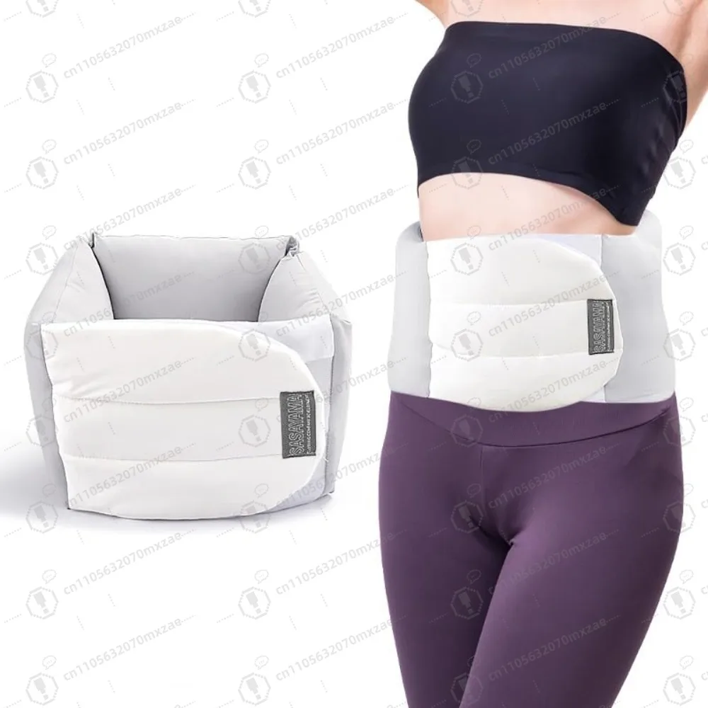 Lumbar Support Pillow for Sleeping, Soft Silk Cotton Lumber Pillow for Bed，Adjustable Wrap for Side, Back & Stomach