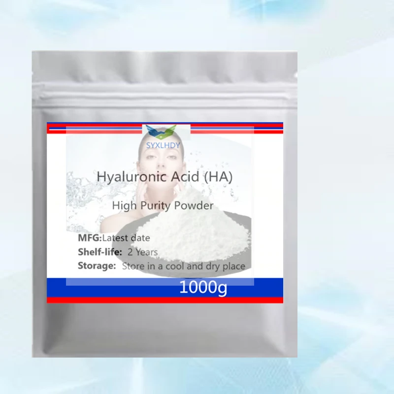 

Прямая продажа с фабрики, 50 г-1000 г, порошок гиалуроновой кислоты HA для отбеливания кожи/подходит для глобальных дистрибьюторов