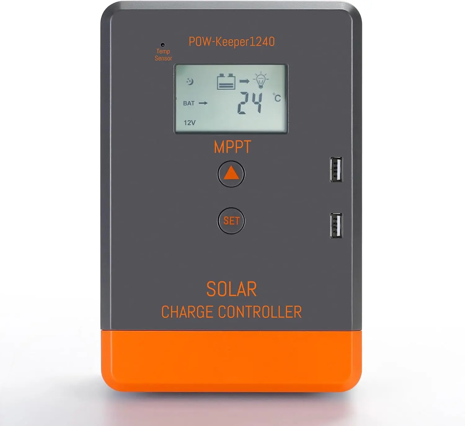 40amp Solar Charge Controller mppt 12V 24V AUTO Solar Regulator w/LCD Display for Lead-Acid Lithium, Input 60~960W 100V Solar