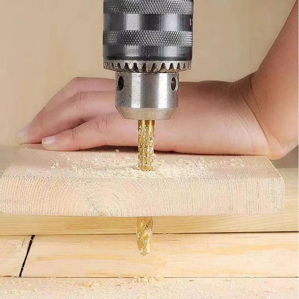 Prodrill 6/10Pcs Titanium Coated HSS High Speed Steel Drill Bit Set Tool Woodworking