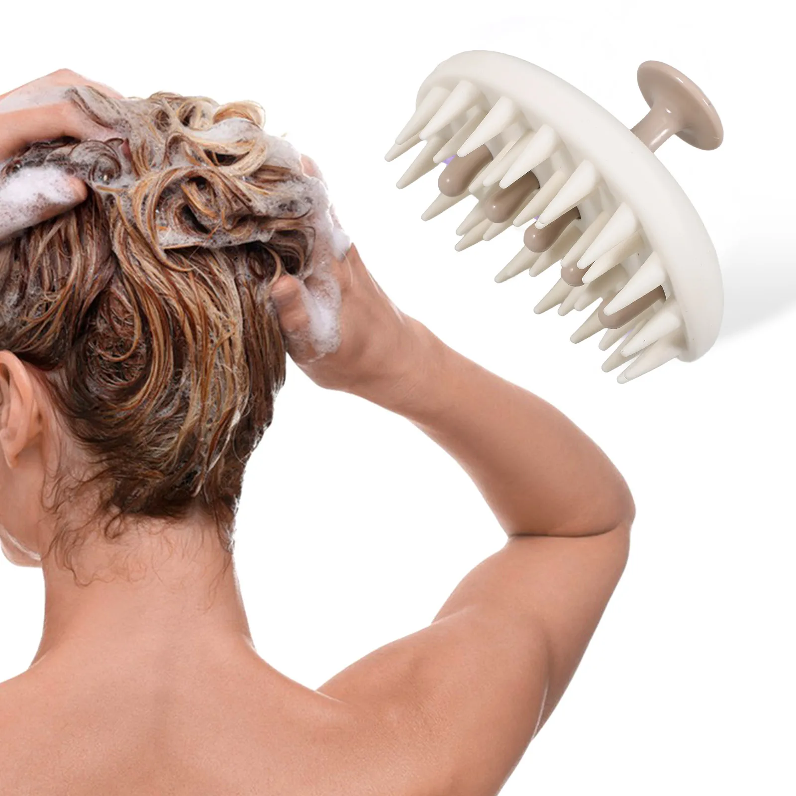 

Silicone Shampoo Brush Scalp Massager For Dandruff Deep Cleansing Hair Scrubber Shower Tool Exfoliating Scalp Massage Brush