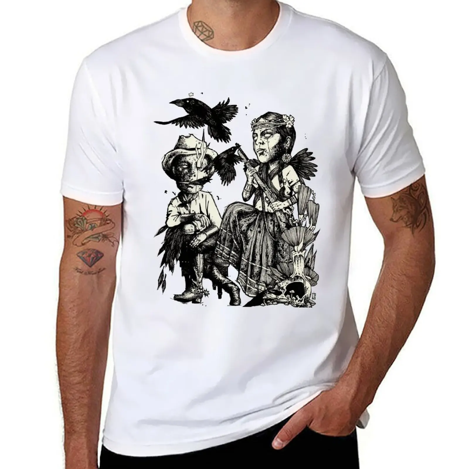 

The Queen of the Ravens. T-Shirt man t shirts cotton man graphic t shirt T-Shirt
