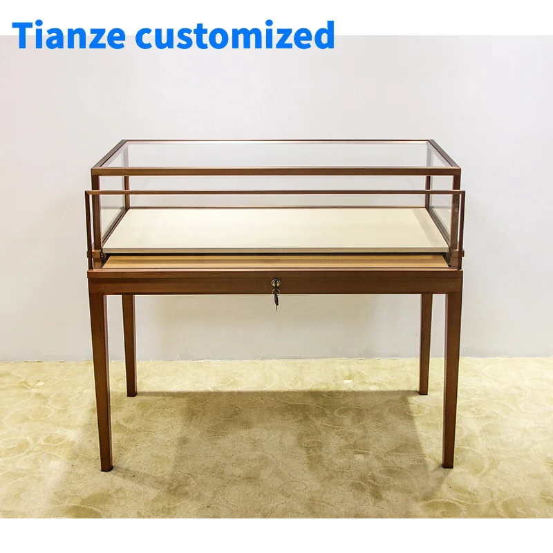 

[Customized]High End Anti Theft Glass Display Cabinets Jewellery Showroom Interior Design Glossy Jewelry Showcase With Lock