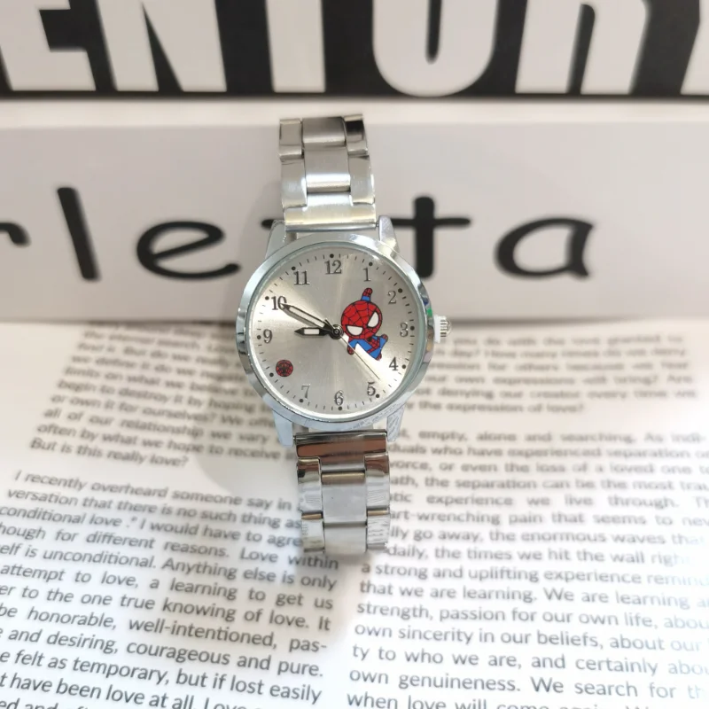 Neue Disney Spiderman Kinder Uhren Wasserdicht Edelstahl Cartoon Uhr für Kinder Junge Quarz Armbanduhr Uhr Dropshipping