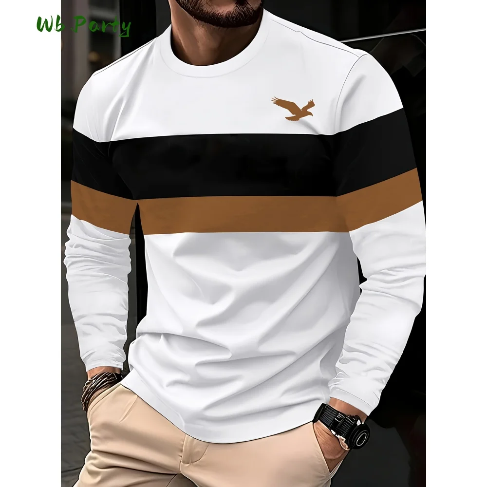 

Fashion Men's Top Autumn Breathable Men's Long Sleeve Clothing Trendy Simple Men's Clothing Casual Loose Long Sleeve T-Shirt Man