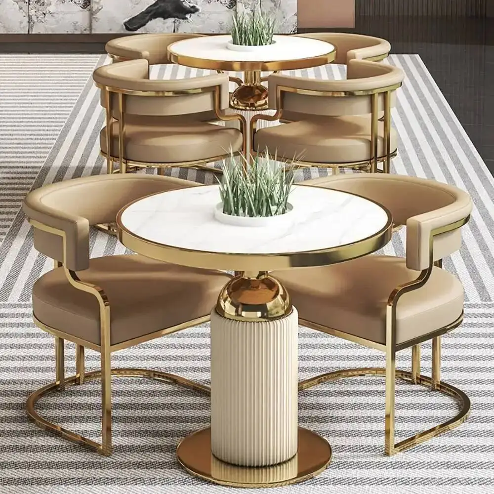 طاولة قهوة جمالية ممتازة وبسيطة وفاخرة وحديثة وجميلة وأثاث غرفة المعيشة العصرية المريحة #5