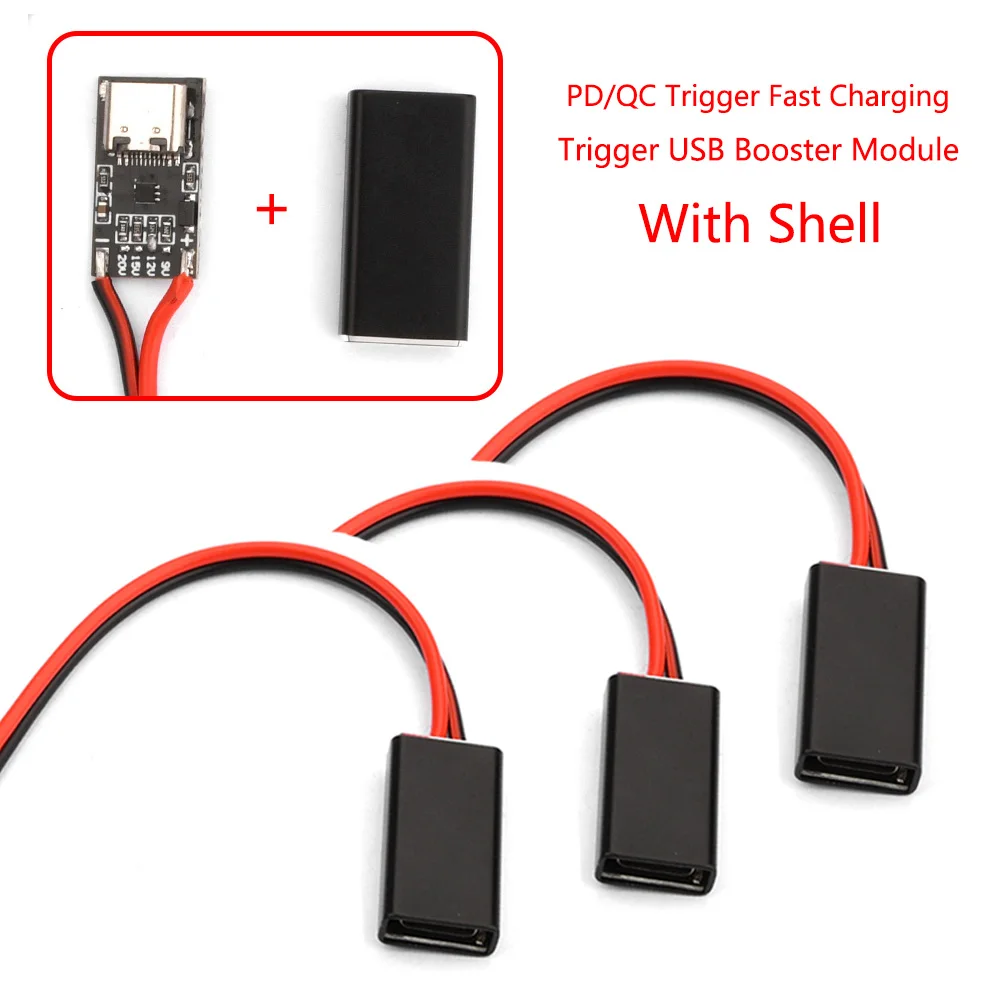 Fast Charging Trigger USB Booster Module, Interface Tipo-C, Adequado para Roteador, Gato Óptico, PD, QC, 9V, 12V, 15V, 20V