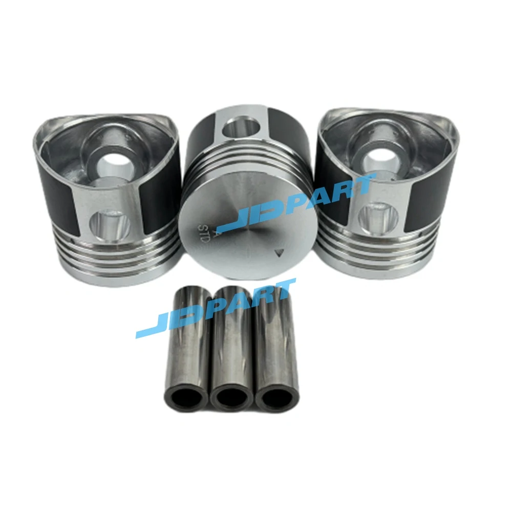 3PCS K3B Piston With Pin Smooth STD For Mitsubishi Engine Parts