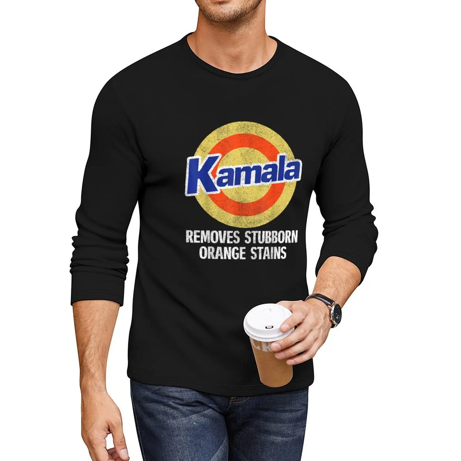 Kamala Harris 2024 Election . Remove Stubborn Orange Stains Long T-Shirt tees t shirts for men