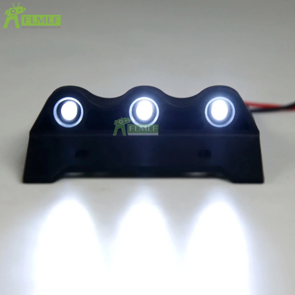 Guarnição de placa de teto de plástico com conjunto de luz LED adequado para peças de carro 1/5 HPI ROFUN ROVAN KM BAJA 5B 5T 5SC RC