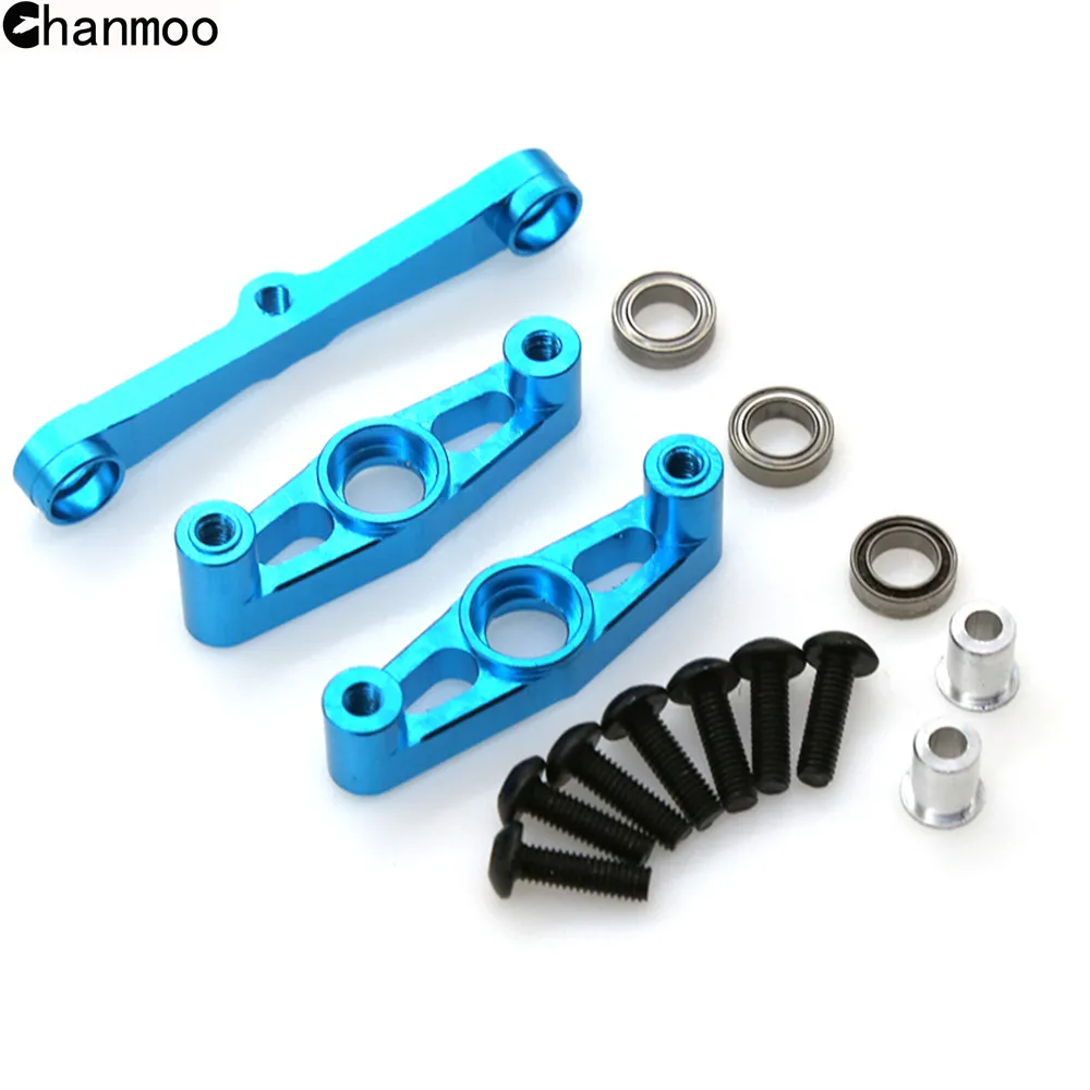 TT-02 Modification Accessory Kit Metal Swing Arm Steering Cup CVD Bumper Motor Base for 1/10 RC Car Tamiya TT02 Upgrade Parts image 3
