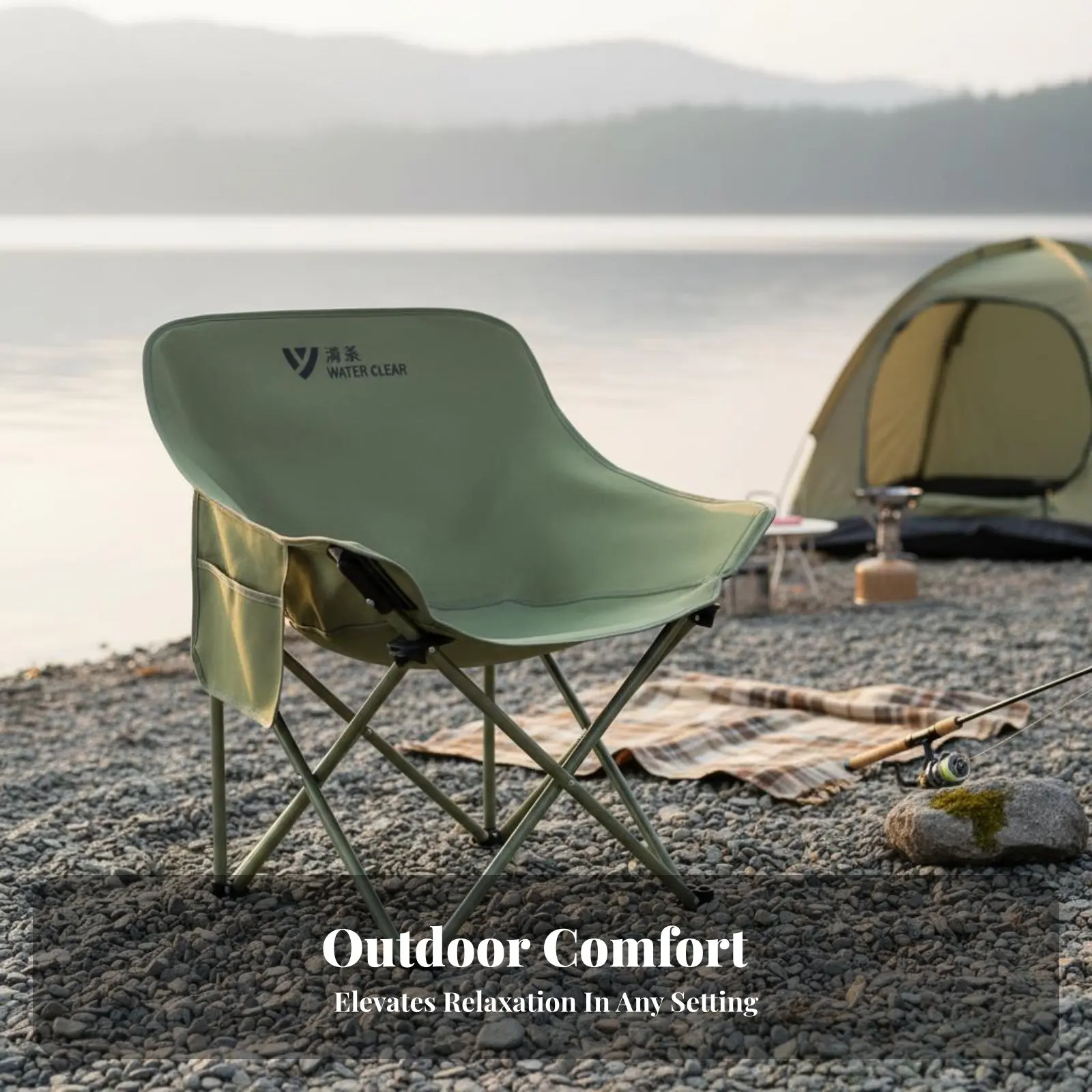 

Складное кресло Moon Chair: легкое, с прочной рамой, в комплекте с сумкой для переноски, долговечное, для туристов, пляжного отдыха и походов.