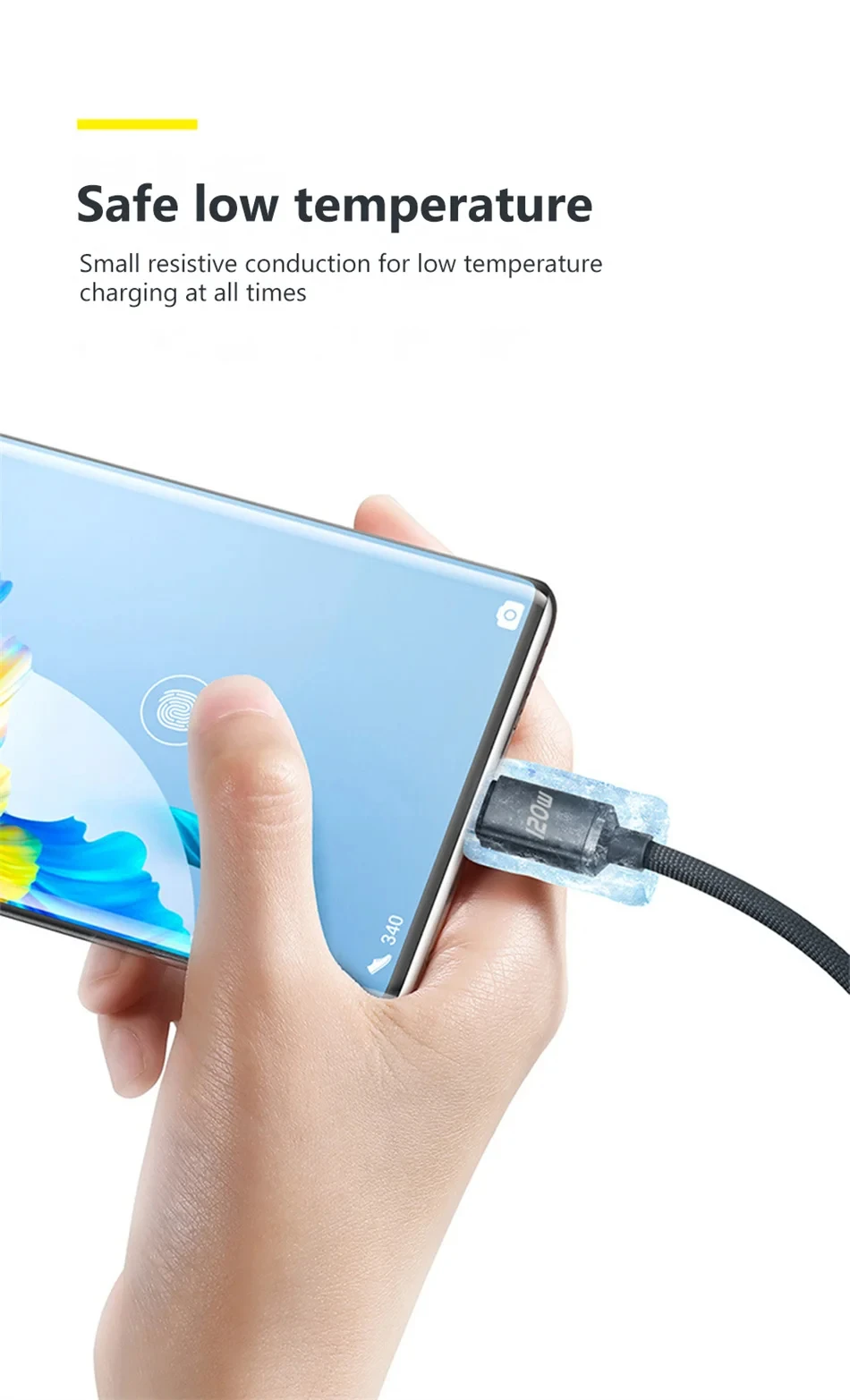 NNBILI 10 Stück 120W USB Typ-C zu Typ-C Farbkabel für iPhone 15 16 17 Schnelles Laden für Huawei Xiaomi Samsung Typ-C Datenkabel – Detail 7