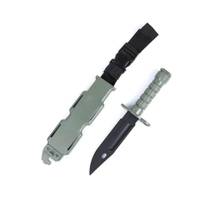 M9 단검 모델 전술 고무 칼, CS 게임 훈련, 야외 다용도 플라스틱 총검, 군사 팬 수집 선물, 장난감 총, M4 AR15