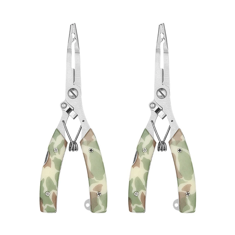 

【Must-Haves】2Pcs Fishing Pliers Fishing Gripper Remover Split Ring Pliers Stainless Steel Pliers