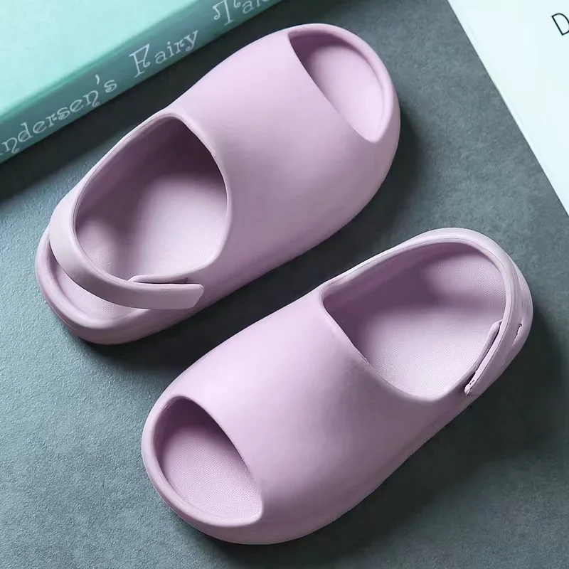 2024 New Baby Toddler Kids Slip-On Eva Sandals Boys Girls Foam Slippers Beach Children Summer Slides Lightweight Water Slippers