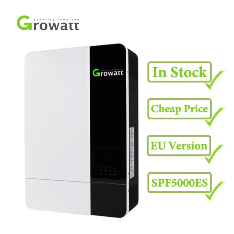 

Однофазный инвертор Growatt Solar 2 Mppt 5000W Spf 5000Es, фотоэлектрический инвертор для хранения, работает с батареей или без нее