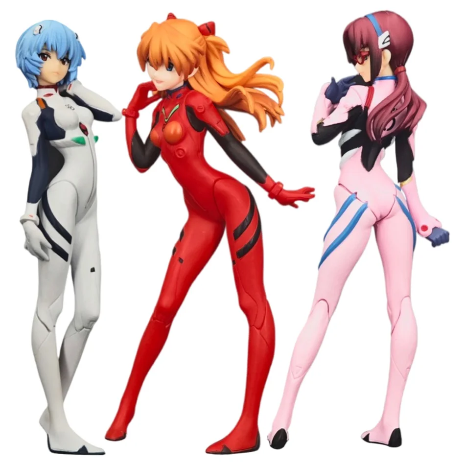 Figura de Anime Eva, Ayanami Rei, Asuka Langley Soryu, Mari Makinami, Figuras de Acción Kawaii, Modelo de PVC, Colección, Adorno, Muñeca, Juguete, Regalo