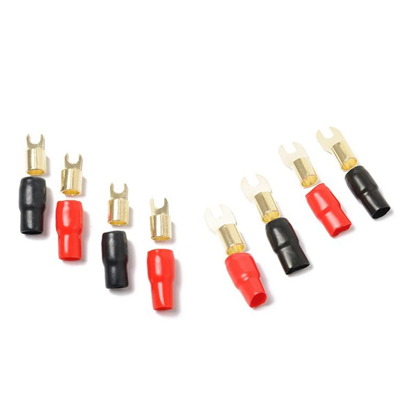 

20X клемма, лопатка, вилка, адаптер, разъем, обжимной барьер, лопаты, разъем провода динамика, разъем-4GA