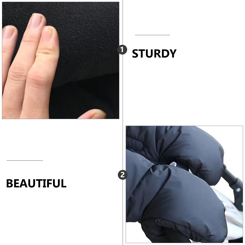 

1Pair Super Warm Winter Gloves for Baby Stroller Windproof Waterproof Polar Fleece Silk Floss Gloves Cold Weather Protection