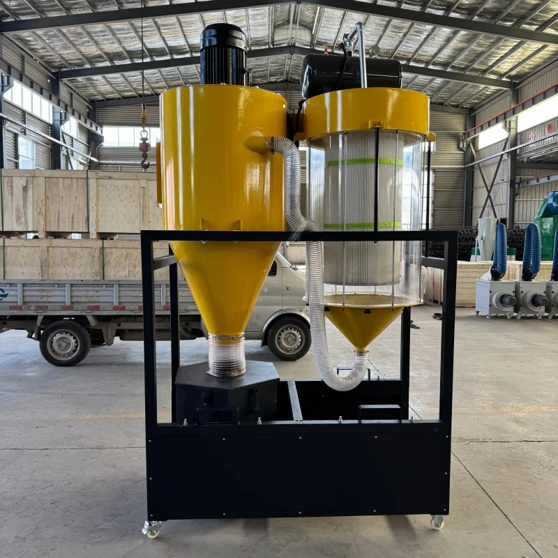 Low-Maintenance Dual-Stage Cyclone Dust Collector for Wood Workshop Sawdust Removal