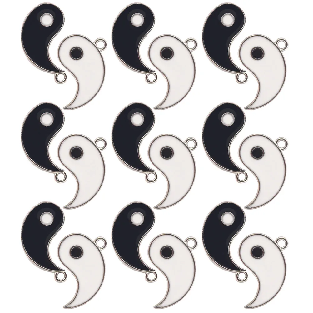 

20 Pcs Alloy Charms Key DIY Decorative Pendants Eight Diagrams Necklace Pendant Making Bracelet Keychain Hanging