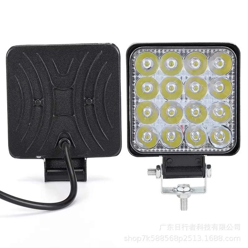 glb-led-車作業灯、16led-48w-角型-3-インチ検査灯、オフロード車用スポットライト