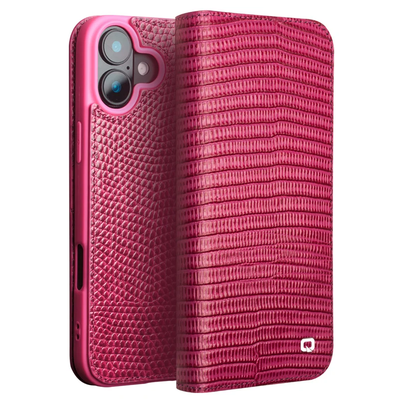 

Qialino Phone Case For Iphone 16 15 14 Plus 13 Pro Max Genuine Leather Luxury Women Flip Cover Card Slot For Iphone 16 Pro Max