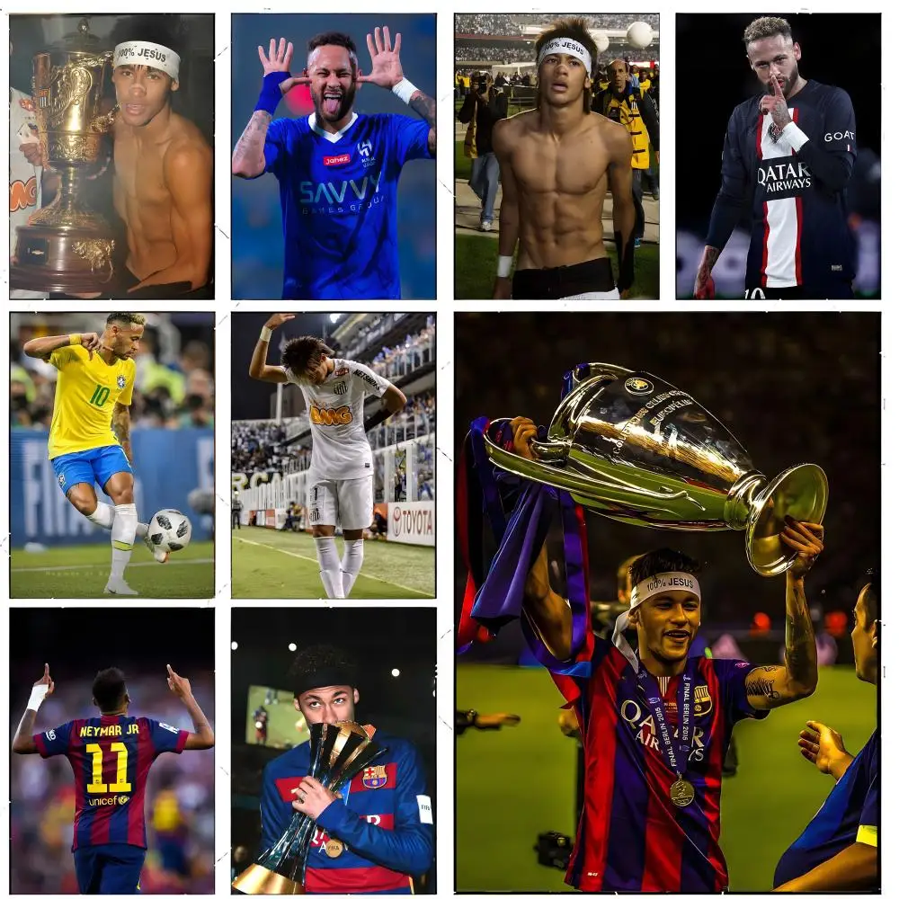 Football Legend N-Neymar Jr Poster Premium Decor Art & Gift for Household Lounge Home Ornaments